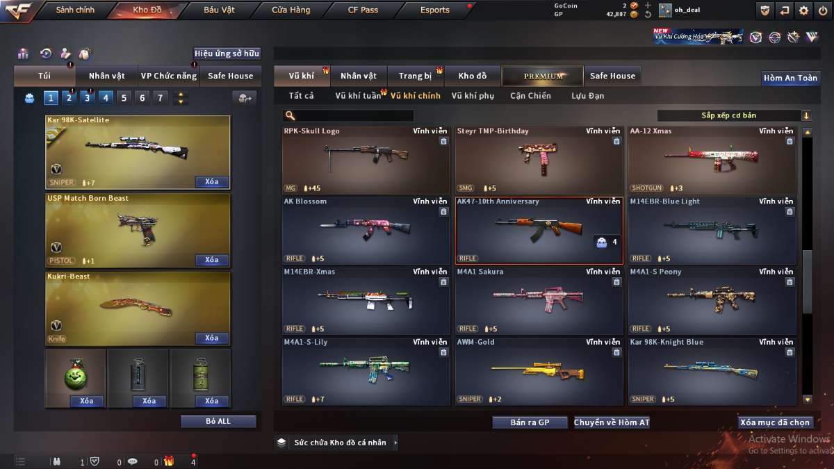 shop acc cf uy tin gia re